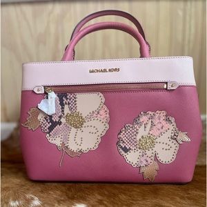 NWT Pink Leather Michael Kors Satchel Bag
